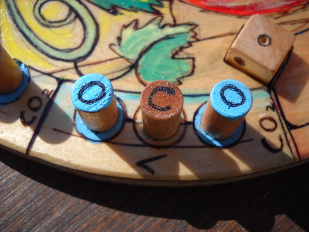 wood table game inspired by photosynthesis